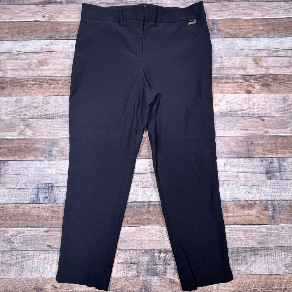Calvin Klein Womens Black Dress Pants Stretch Trousers Career Workwear